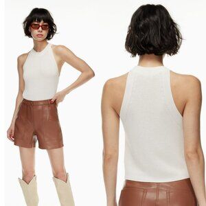 Aritzia Wilfred Orris Knit Halter Tank Top XL Cream